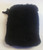 5.5" Padded Fuzzy Drawstring Bag - Black