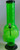 12" ACRYLIC SKULL-SHAPED BUBBLE WATER PIPE WITH THUMB CARB - LIGHT GREEN (2" Width)