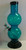 9" ACRYLIC STRAIGHT 2-BUBBLE WITH PULL BOWL WATER PIPE - TEAL (1.5" Width)