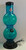 9" ACRYLIC STRAIGHT 2-BUBBLE WITH PULL BOWL WATER PIPE - TEAL (1.5" Width)