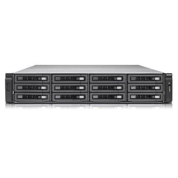 QNAP TVS-EC1280U-SAS-RP-8GE-R2-US Intel Xeon E3-1245 v3/ E3-1246 v3 3.4GHz/ 8GB RAM/ 6GbE/ 12SAS3/ USB3.0/ 12-Bay 2U Rackmount NAS for Enterprise