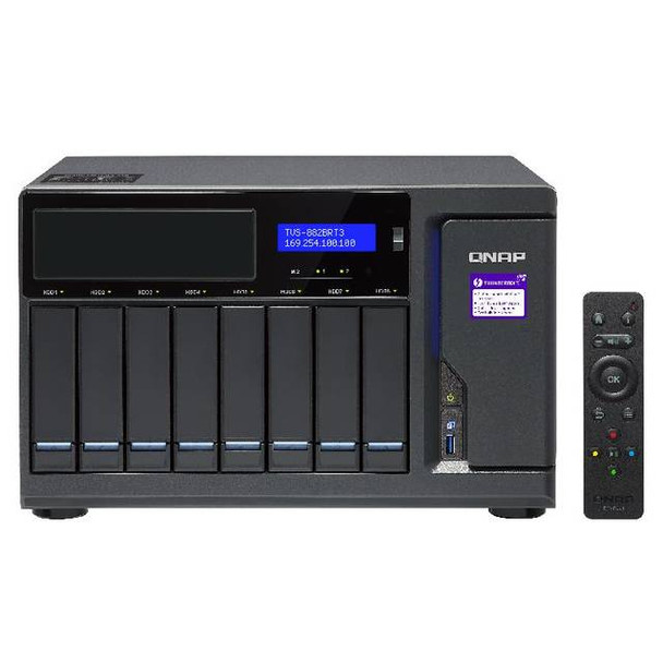 QNAP TVS-882BRT3-I7-32G-US Intel Core i7-7700 3.6GHz/ 32GB DDR4/ 4GbE/ 8SATA3/ USB3.0/ 8-Bay Desktop NAS for SMBs