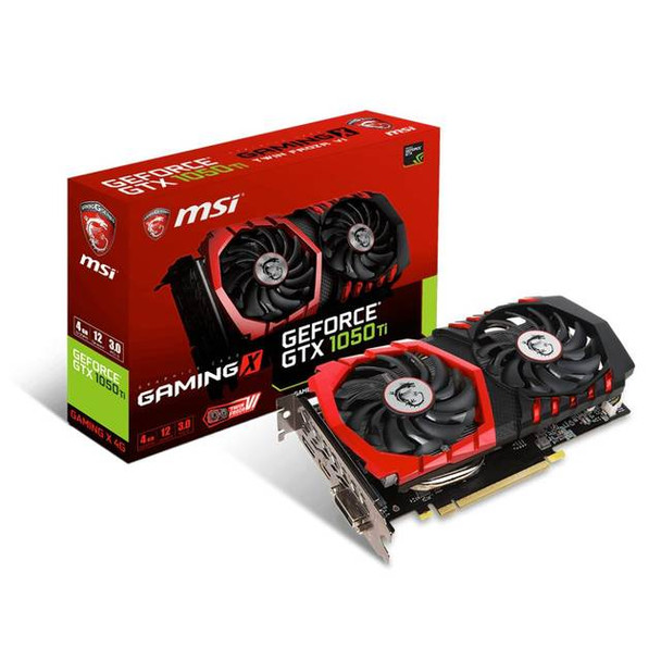 MSI NVIDIA GeForce GTX 1050 TI GAMING X 4GB GDDR5 DVI/HDMI/DisplayPort PCI-Express Video Card