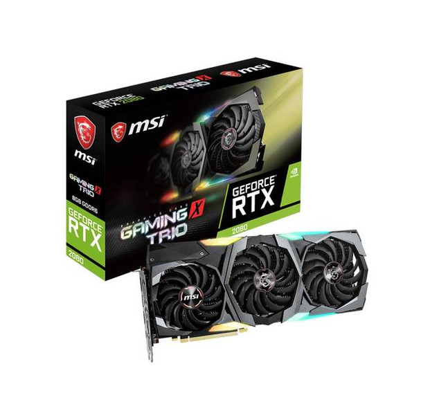 MSI NVIDIA GeForce RTX 2080 GAMING X TRIO 8GB GDDR6 HDMI/3DisplayPort/ USB Type-C PCI-Express Video Card