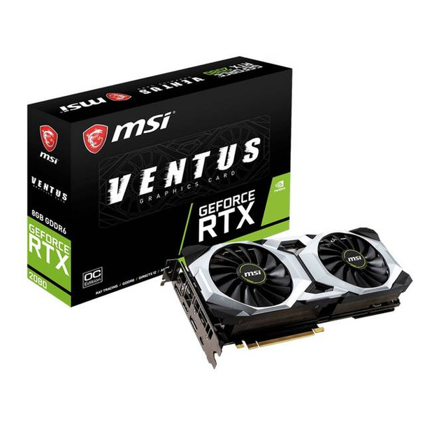 MSI NVIDIA GeForce RTX 2080 VENTUS 8G OC 8GB GDDR6 HDMI/3DisplayPort/ USB Type-C PCI-Express Video Card