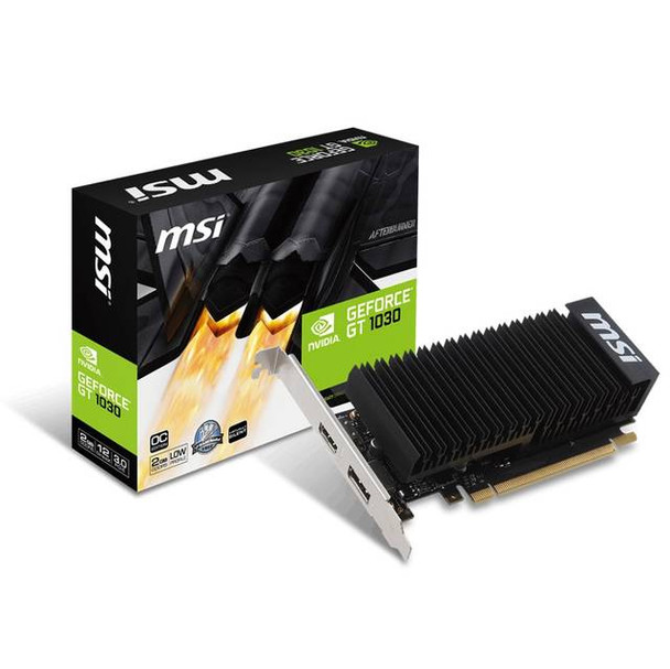 MSI NVIDIA GeForce GT 1030 2GH LP OC 2GB GDDR5 HDMI/DisplayPort Low Profile PCI-Express Video Card