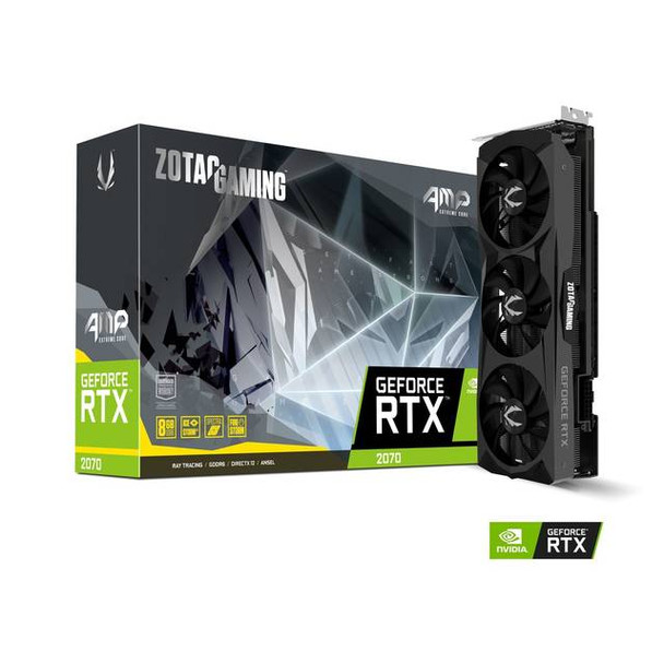 ZOTAC NVIDIA GeForce RTX 2070 AMP Extreme Core 8GB GDDR6 HDMI/3DisplayPorts/USB Type-C PCI-Express Video Card