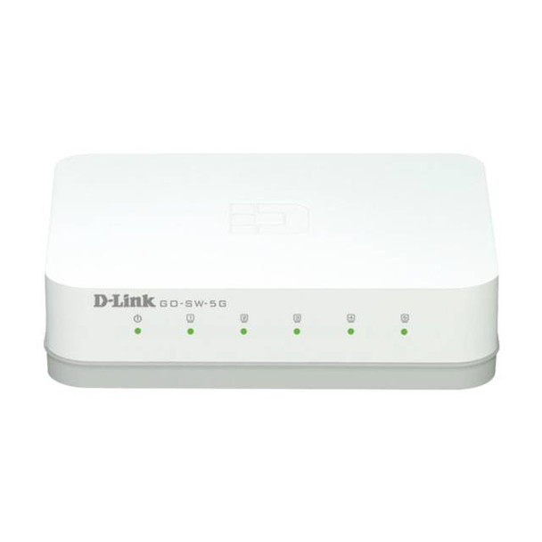 D-Link GO-SW-5G 5-Port Unmanaged Gigabit Desktop Switch (White)