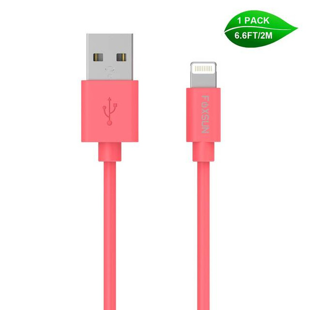 Foxsun AM001007 iPhone Charging Cable 6.6 FT/2M Lightning Cable for iPhone 7/7Plus/6/6Plus/6S/6S Plus/5/5S/5C/SE, iPad Pro/Air/Mini (Red)