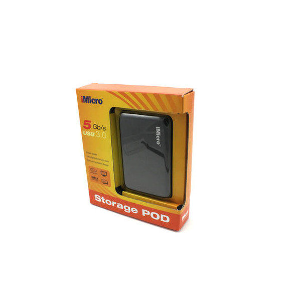 iMicro IM00169E 2.5 inch SATA to USB 3.0 External Hard Drive Enclosure (Black)