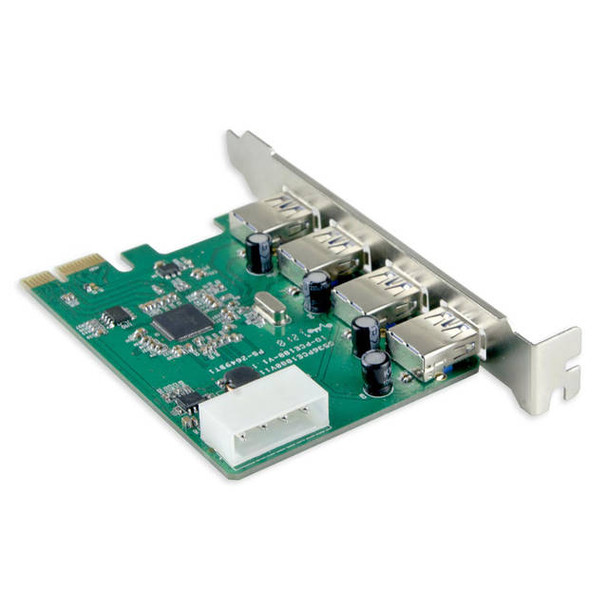 SYBA SY-PEX20136 USB 3.0 4 External Ports PCI-Express Controller Card, w/ Molex Power Feed