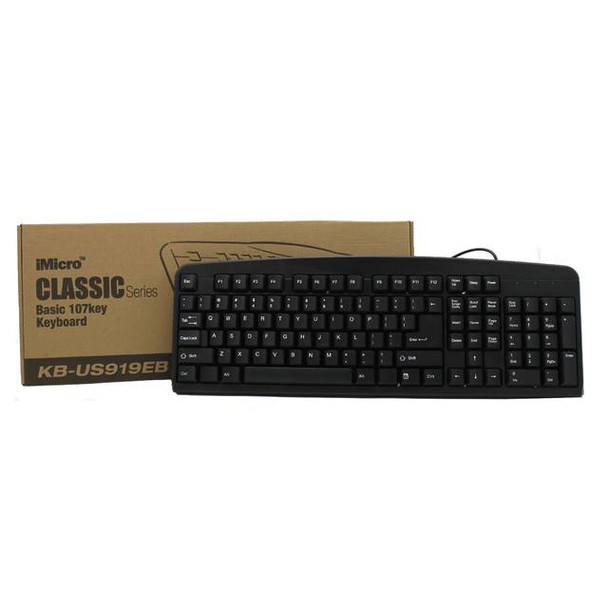 iMicro KB-US919EB Basic Wired USB English Keyboard (Black)