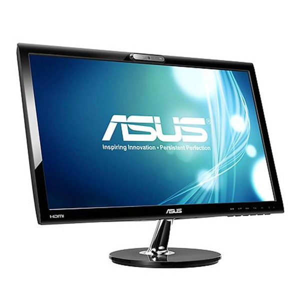 Asus VK228H-CSM 21.5 inch Widescreen 80,000,000:1 5ms VGA/DVI/HDMI/USB LED LCD Monitor, w/ Speakers & Webcam (Black)