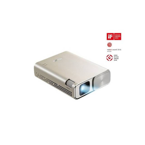 ASUS ZenBeam Go E1Z 150 Lumens WVGA plug-and-play (Android/Windows) Micro-USB Pico DLP Projector w/ LED Light Source (Icicle Gold)