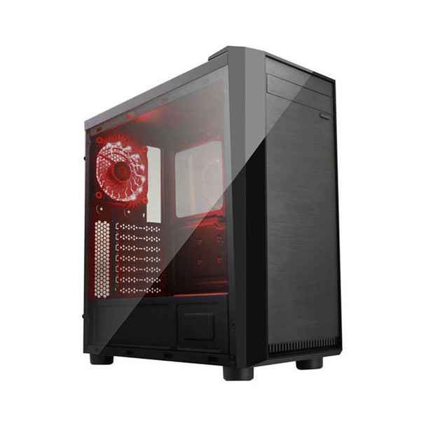 Apevia X-MIRAGE-RD No Power Supply ATX Mid Tower w/ Side Window (Black/Red)