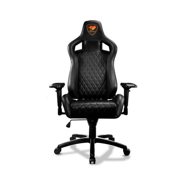 Cougar Armor S (Black) Luxury Gaming Chair with Breathable Premium PVC Leather and Body-embracing High Back Design