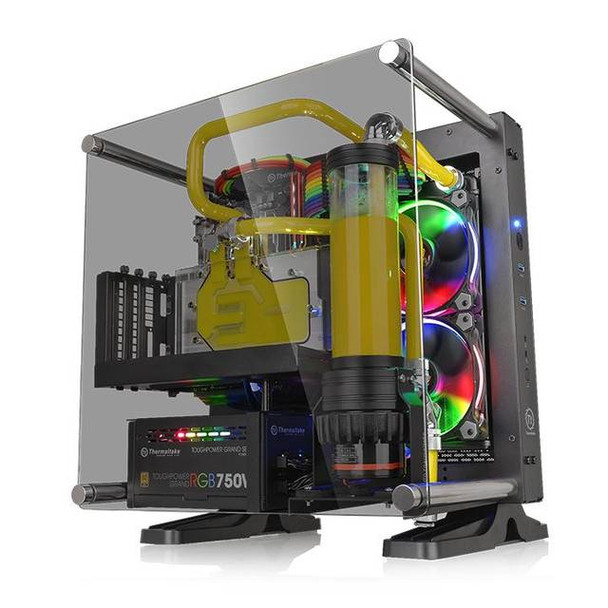 Thermaltake Core P1 TG Mini ITX CA-1H9-00T1WN-00 No Power Supply Mini-ITX Case (Black)