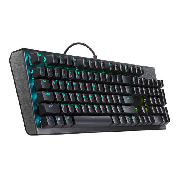 Cooler Master CK-550-GKGL1-US USB Wired Keyboard w/ Blue Switch (Gunmetal Black)