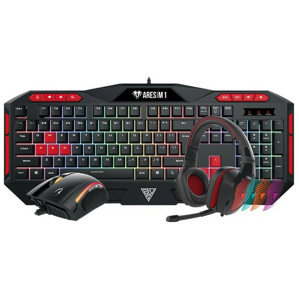 Gamdias GD-POSEIDON M1 Wired USB Gaming Keyboard & Optical Gaming Mouse & Stereo Gaming Headset