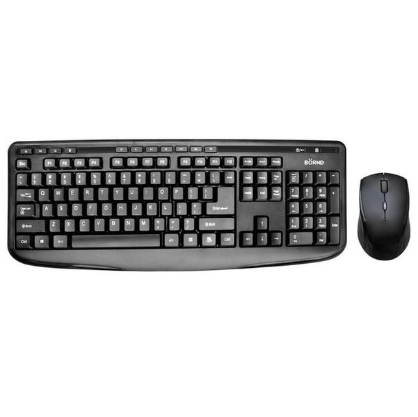 Bornd M610 BLACK Wireless Keyboard & Mouse Combo (Black)