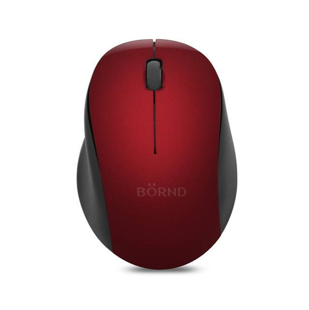 Bornd M120 Wireless 2.4Ghz Optical Ultra-Silent Mouse (Red)