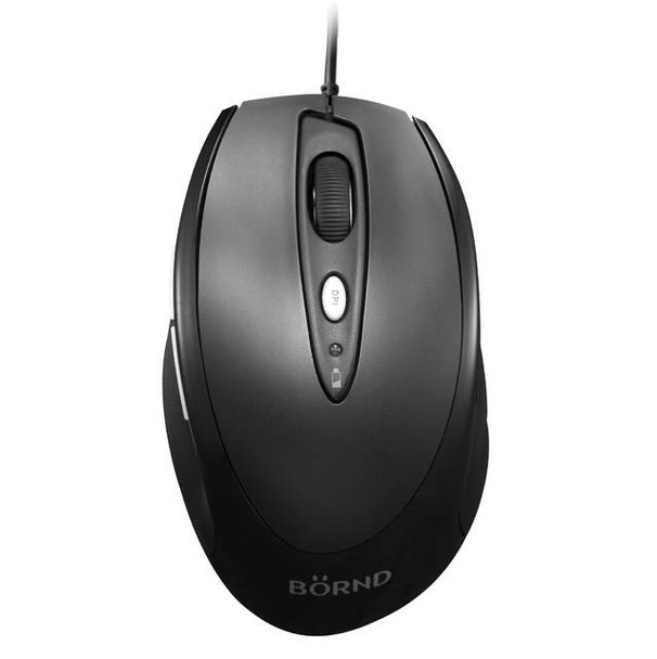 Bornd J70 Wired USB Optical Full-size Mouse (Black)
