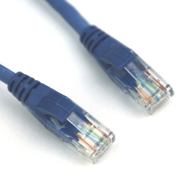 VCOM NP511-100-BLUE 100ft Cat5e UTP Molded Patch Cable (Blue)