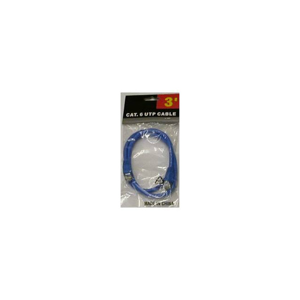 iMicro C6M-3-BUB 3ft Cat6 UTP Molded Patch Cable (Blue)