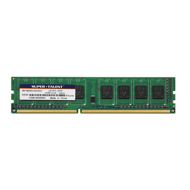 Super Talent DDR3-1600 4GB 512Mx8 Value Memory