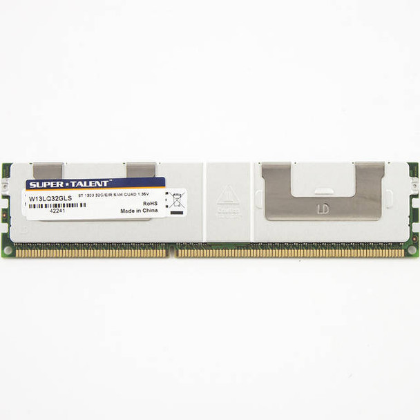 Super Talent DDR3L-1333 32GB/4Gx72 ECC/REG CL9 Samsung Chip Server Memory