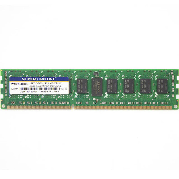 Super Talent DDR3-1333 4GB/256Mx8 ECC/REG CL9 Samsung Chip Server Memory