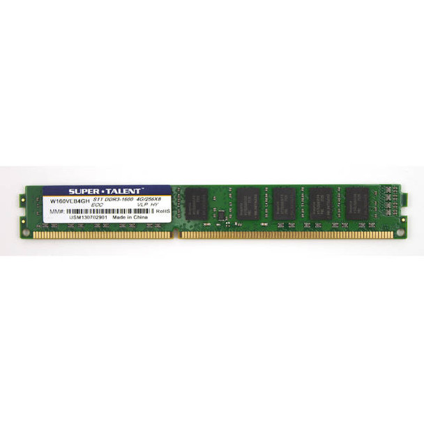 Super Talent DDR3-1600 4GB/256Mx8 ECC Hynix Chip Very Low Profile Server Memory