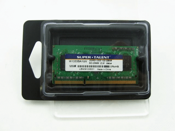 Super Talent DDR3-1333 SODIMM 1GB/128x8 Notebook Memory