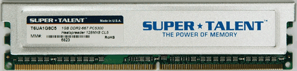 Super Talent DDR2-667 1GB/128x8 S-RIGID Memory