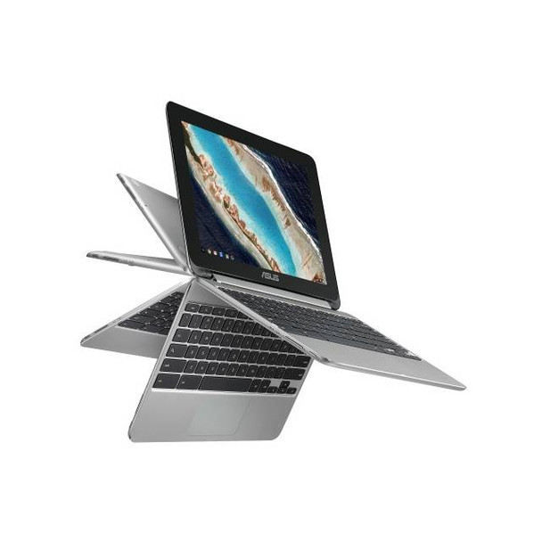 ASUS Chromebook C101PA-DB02 10.1 inch Rockchip 3399 Touchscreen 4GB LPDDR3/ 16GB SSD/ USB3.1/ Chrome Notebook (Silver)