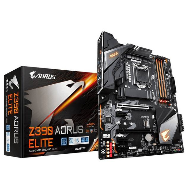 GIGABYTE Z390 AORUS ELITE LGA1151/ Intel Z390/ DDR4/ Quad-GPU CrossFireX/ SATA3&USB3.1/ M.2/ A&GbE/ ATX Motherboard