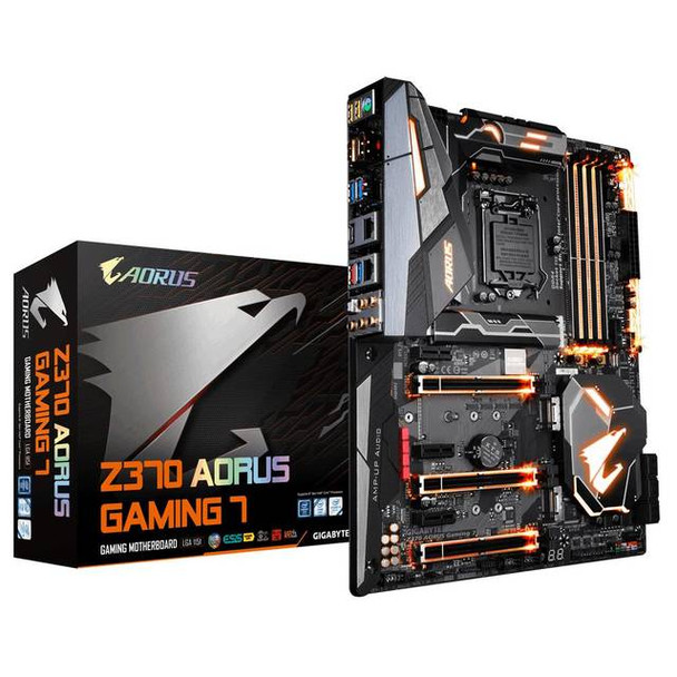 GIGABYTE Z370 AORUS GAMING 7 LGA1151/ Intel Z370/ DDR4/ Quad CrossFireX & Quad SLI/ SATA3&USB3.1/ M.2/ A&2GbE/ ATX Motherboard