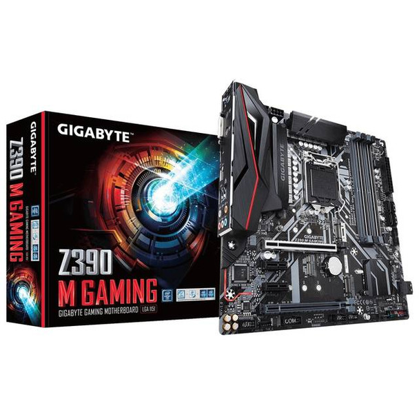 GIGABYTE Z390 M GAMING LGA1151/ Intel Z390/ DDR4/ Quad-GPU CrossFireX/ SATA3&USB3.1/ M.2/ A&GbE/ MicroATX Motherboard