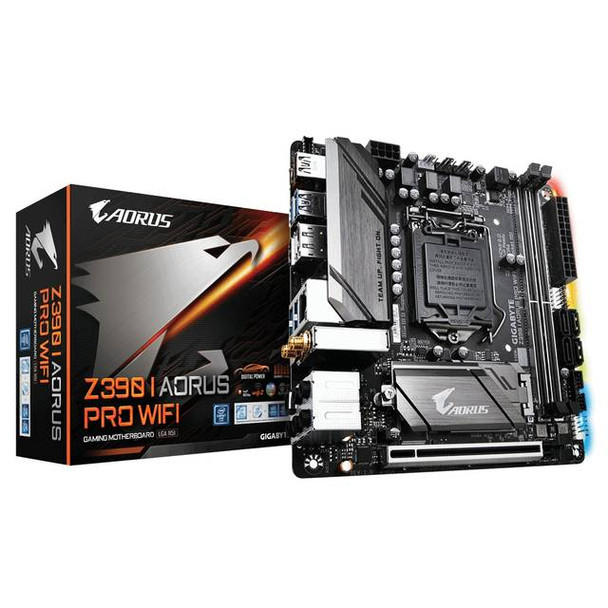 GIGABYTE Z390 I AORUS PRO WIFI LGA1151/ Intel Z390/ DDR4/ SATA3&USB3.1/ M.2/ WiFi/ A&GbE/ Mini-ITX Motherboard