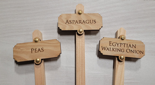 Staked Wooden Garden Tags
