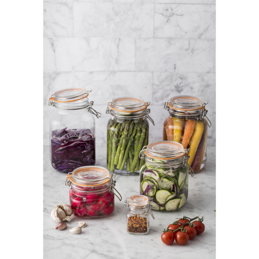 Square Clip Top Jar, 500ml Square Clip Top Jar, 500ml
