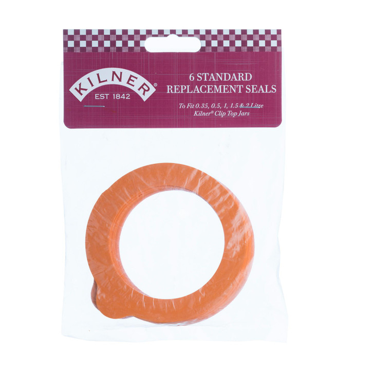 Replacement Standard Rubber Seals (Pack of 6), Suitable for 0.35, 0.5, 1, 1.5, 2 Litre Jar