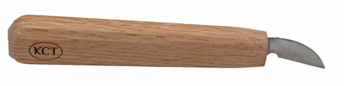 A 1" Chip Carving knife with oak handle.