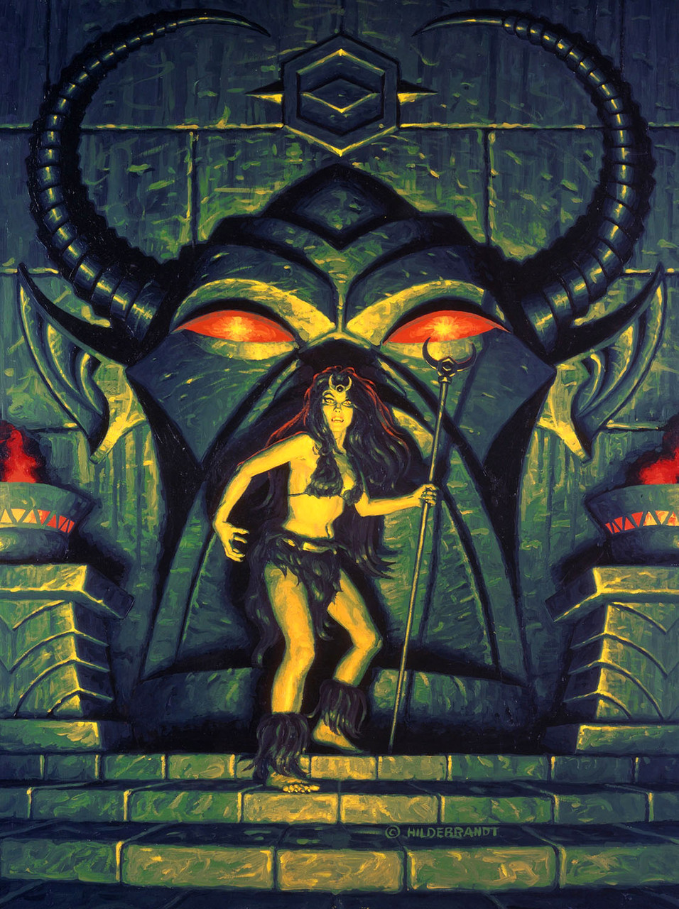 GORTA THE WITCH - URSHURAK Book Painting Original Art by Brothers Hildebrandt