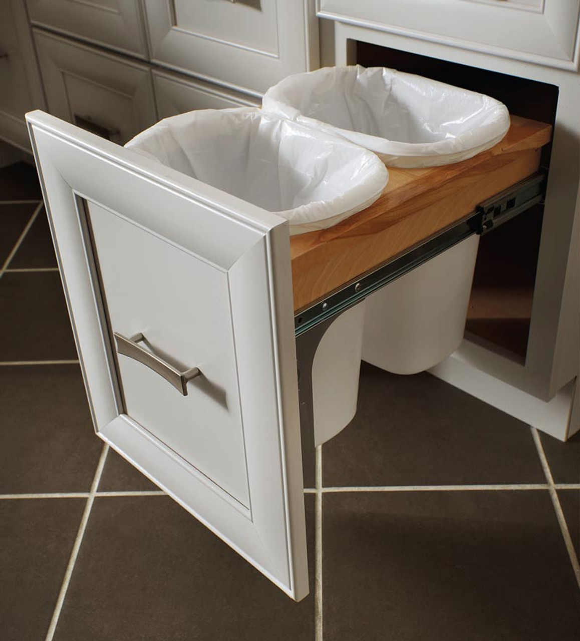 Double Pullout Trash Can Base KraftMaid