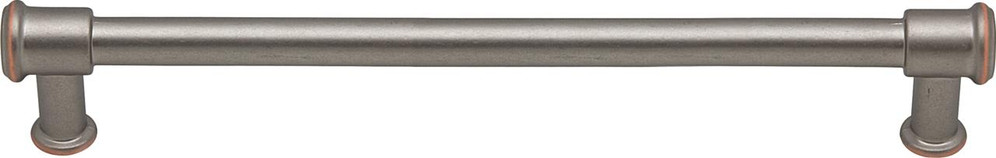 KraftMaid Decorative Hardware Galileo Collection - Antique Pewter and Copper Pull 8 in