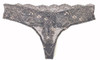 ALL LACE AMOUR THONG CHARCOAL/BLUSH