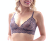 ALL LACE AMOUR LONGLINE TRIANGLE BRA PERIWINKLE/BERRIES