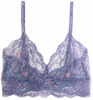 ALL LACE AMOUR LONGLINE TRIANGLE BRA PERIWINKLE/BERRIES