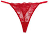 ALL LACE AMOUR STRING W/ ADJUSTABLE STRAP RED/TRUE RED